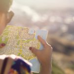 Woman with map